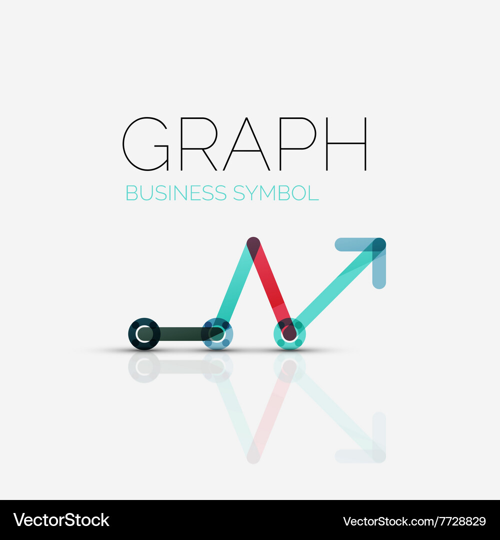Abstract logo idea linear chart or graph Vector Image