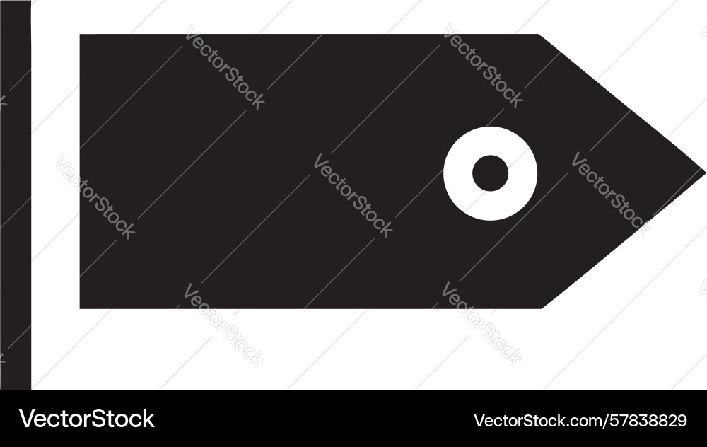 Arrow pointing to solid box input or directional vector image