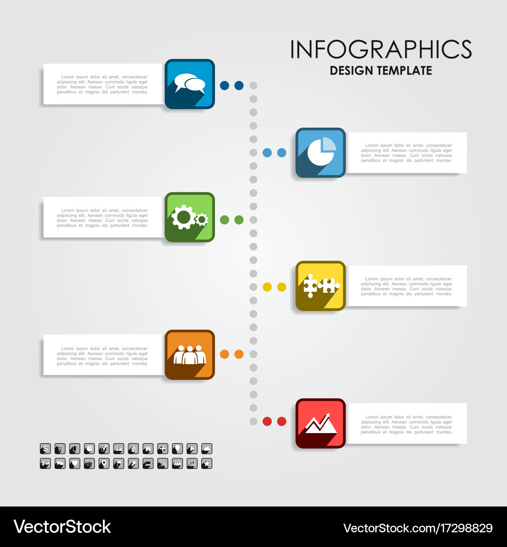 Infographic template can be used for workflow vector image