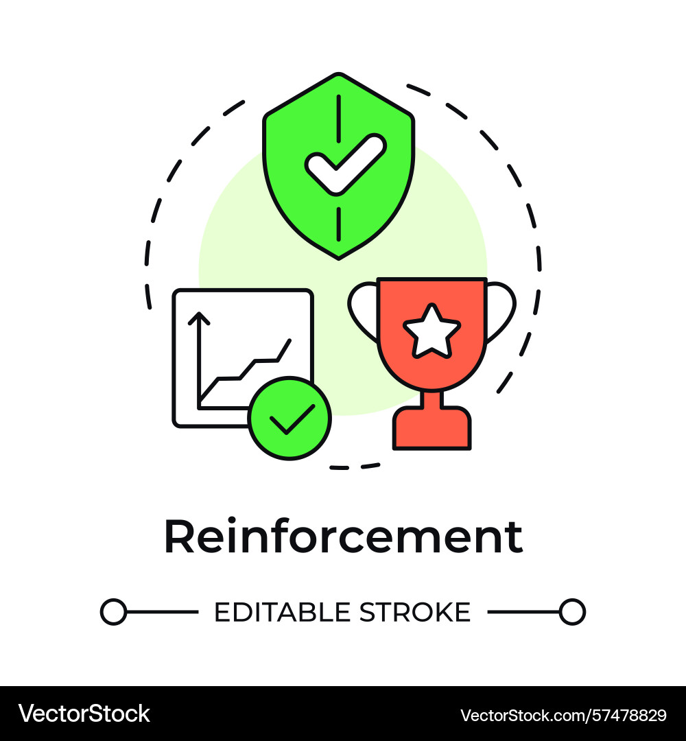 Reinforcement multi color concept icon Reinforcement multi color concept icon Vector Image