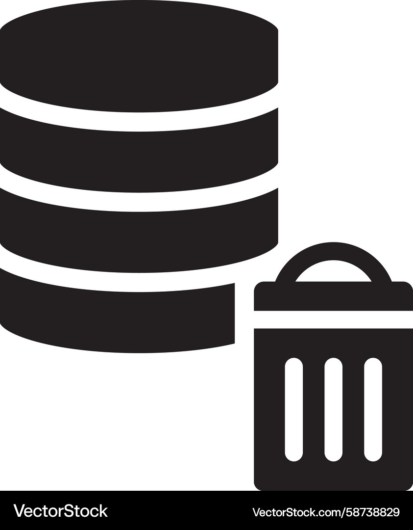 Server Delete Icon - Data Center Removal Vector Image