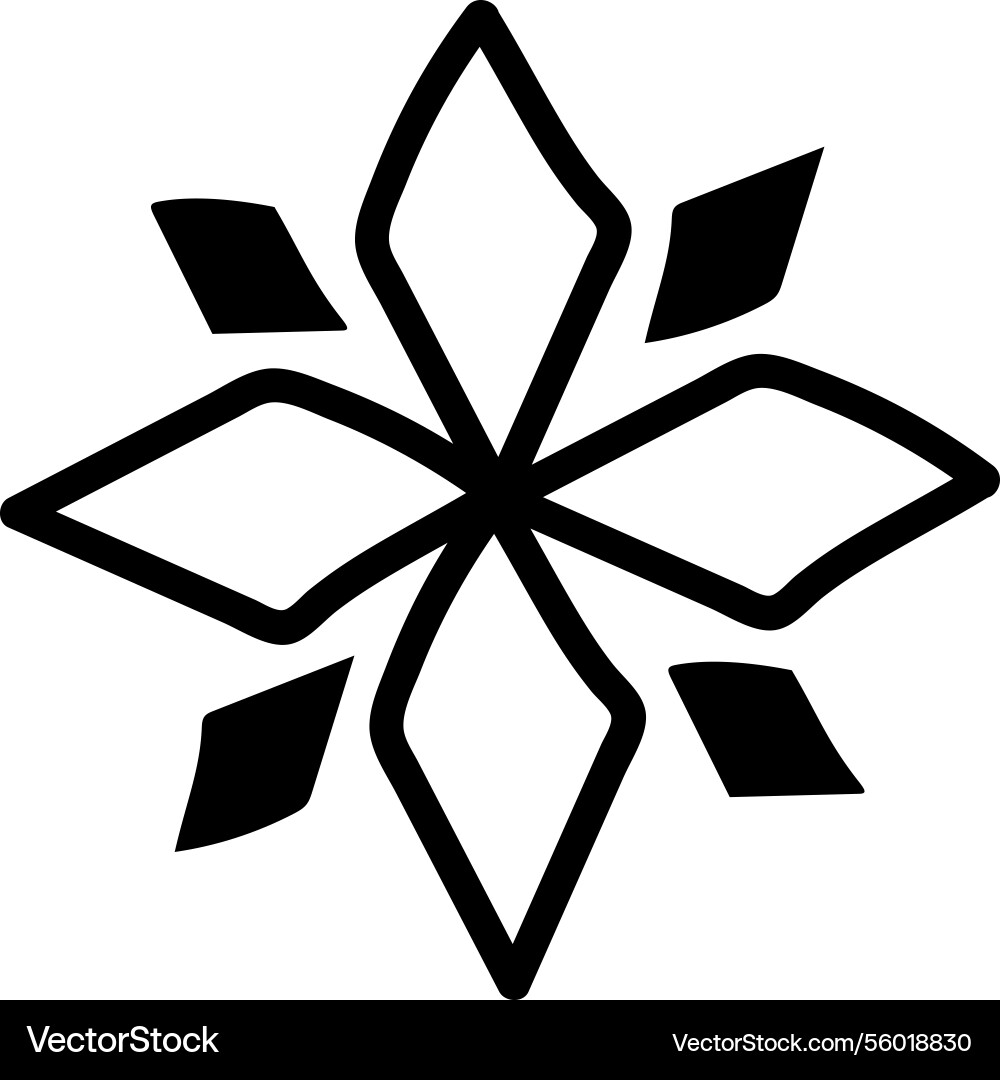 Abstract lined star Royalty Free Vector Image - VectorStock