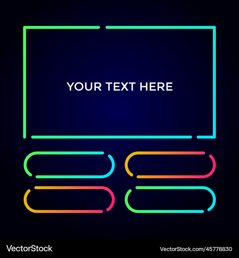 Colorful quiz with options background template Vector Image