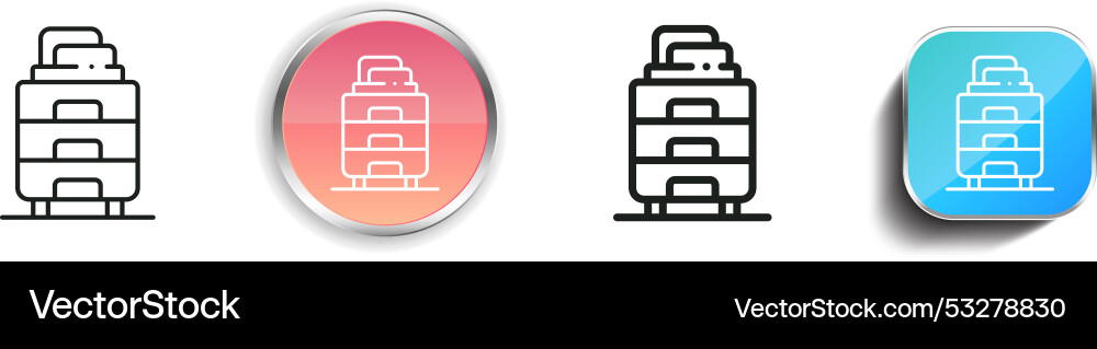Decoration icon thin linear regular and button vector image