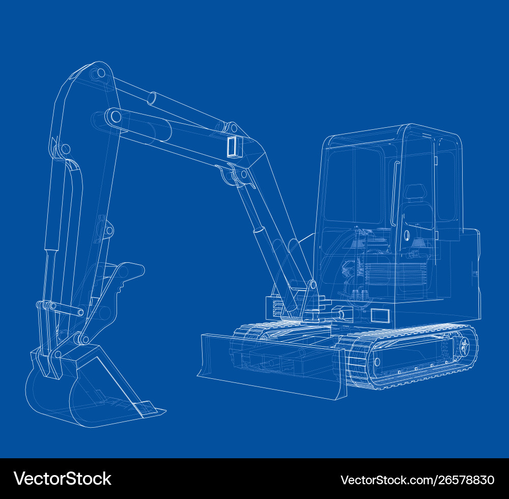 Sketch small treactor with actor Sketch small treactor with actor Vector Image