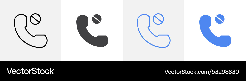 Vermisste Anruf-Symbol-Set verwenden für Web-ui oder App Vermisste Anruf-Symbol-Set verwenden für Web-ui oder App vektorbild
