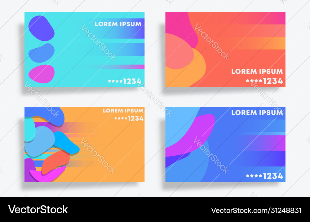 Abstract Blob Pattern Set vector image