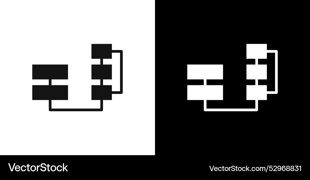 Algorithm icon flat fill set collection vector image