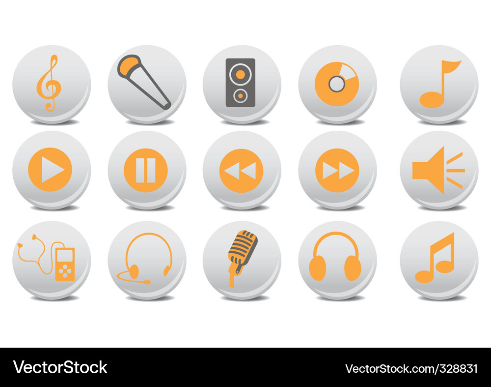 Audio buttons Vector Image