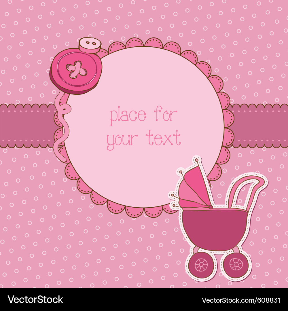 Baby Arrival Celebration Card Vector Image