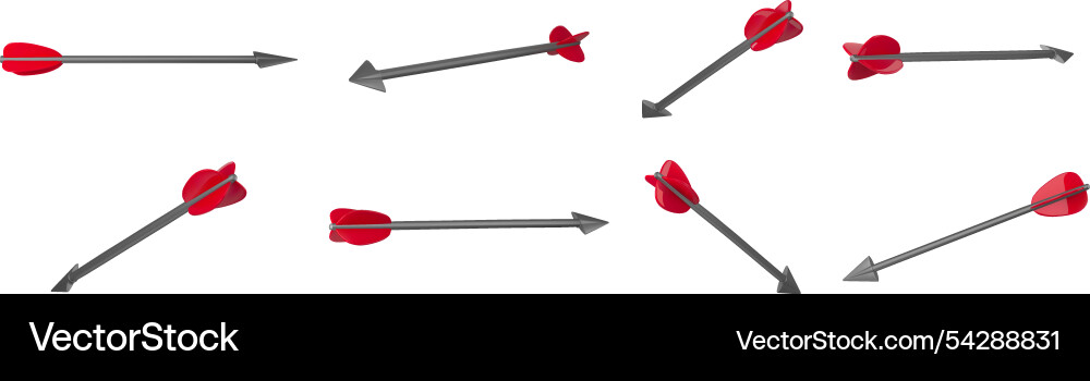 Bow arrows sharp point archery arrow with red Bow arrows sharp point archery arrow with red vector image