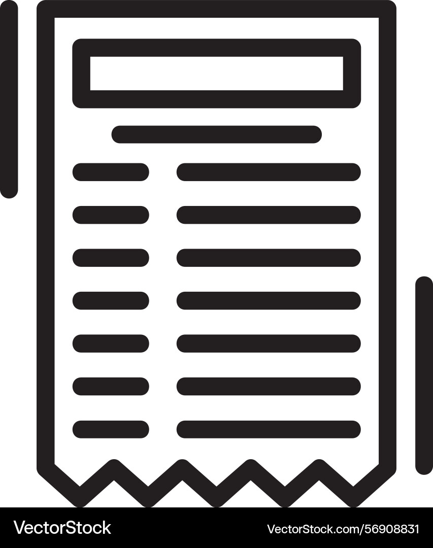Invoice linear style icon design vector image
