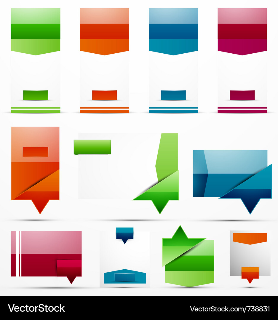 Modern Website Elements Vector Image