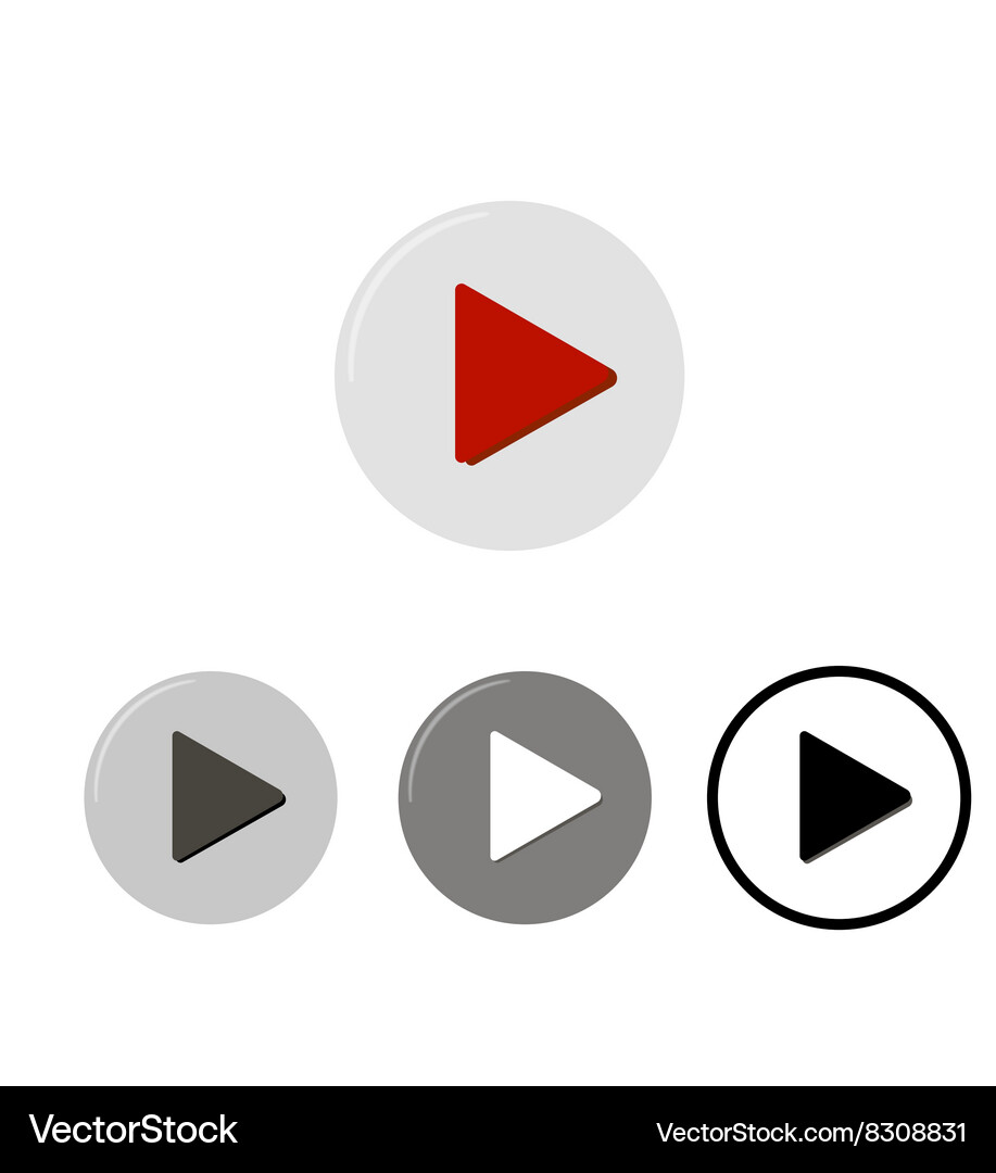 Set of play buttons Vector Image