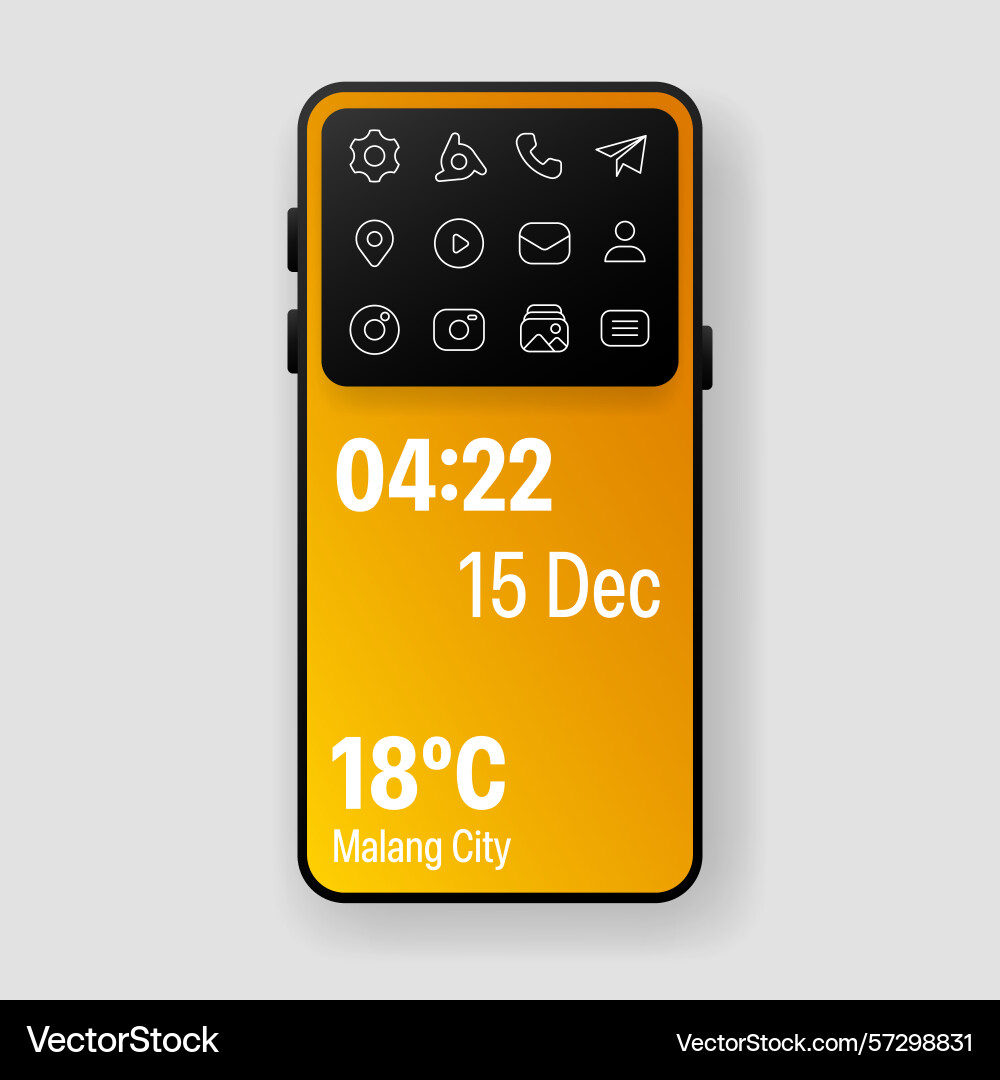 Smartwatch interface with weather and time display Smartwatch interface with weather and time display vector image