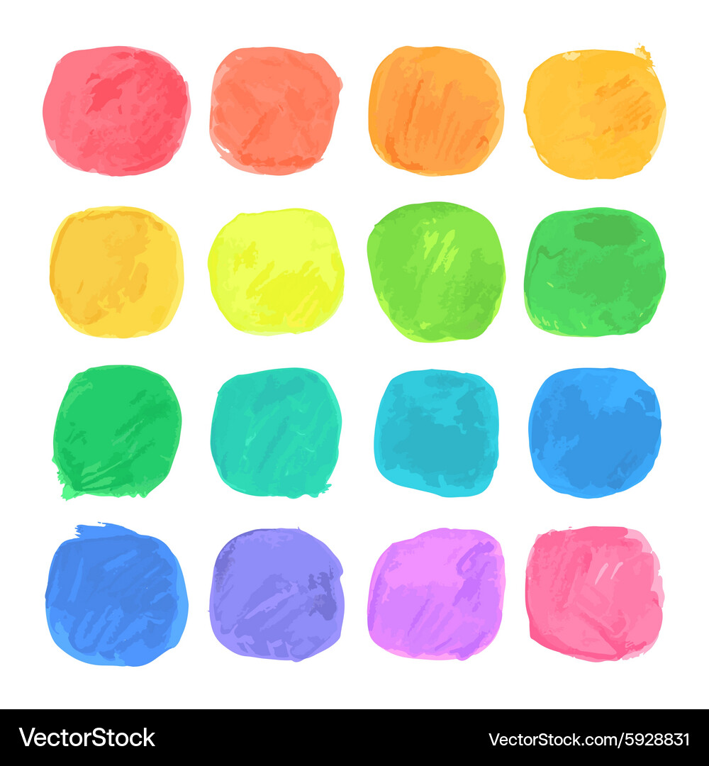 Watercolor blobs set Vector Image