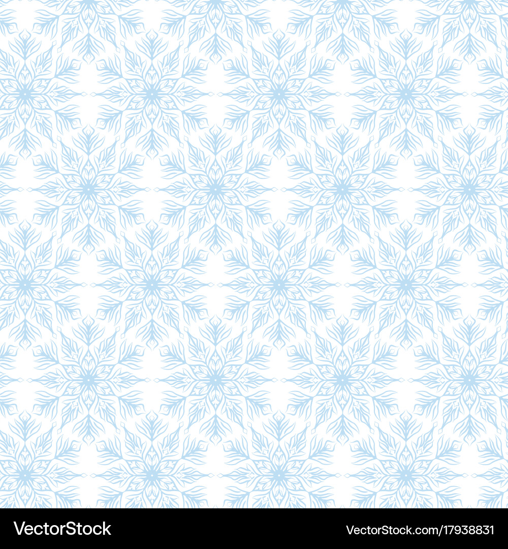 Winter Snowflake Pattern vector image