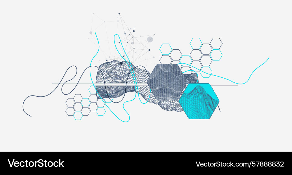 Abstract wireframe background modern science Abstract wireframe background modern science Vector Image