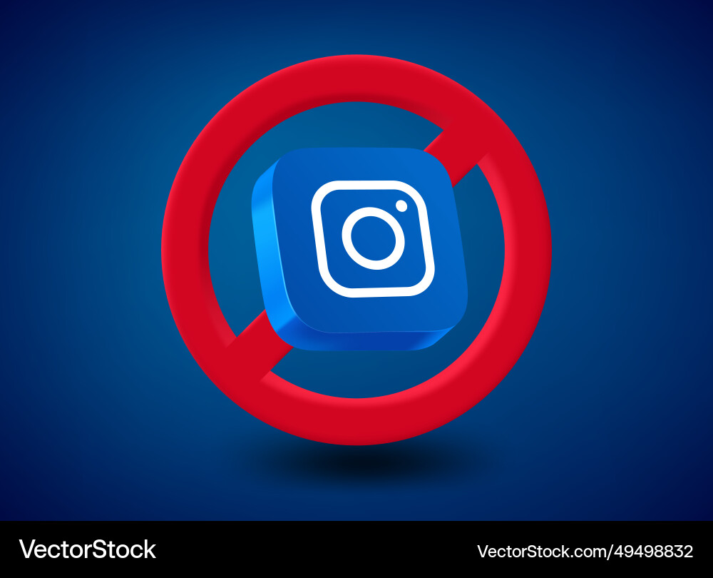 App Usage Ban - Restriction Concept Vector Image