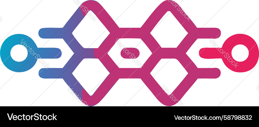 Complex Network System Vector Image