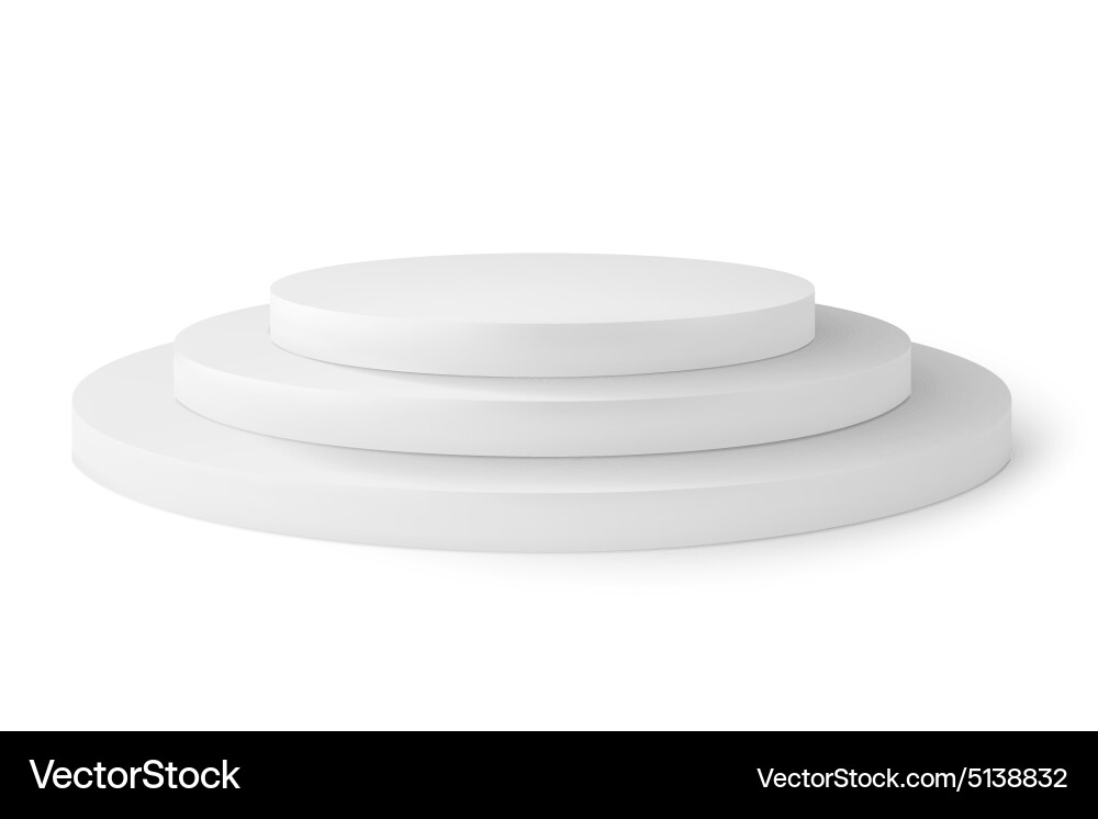 Empty stage studio isolated on white Royalty Free Vector
