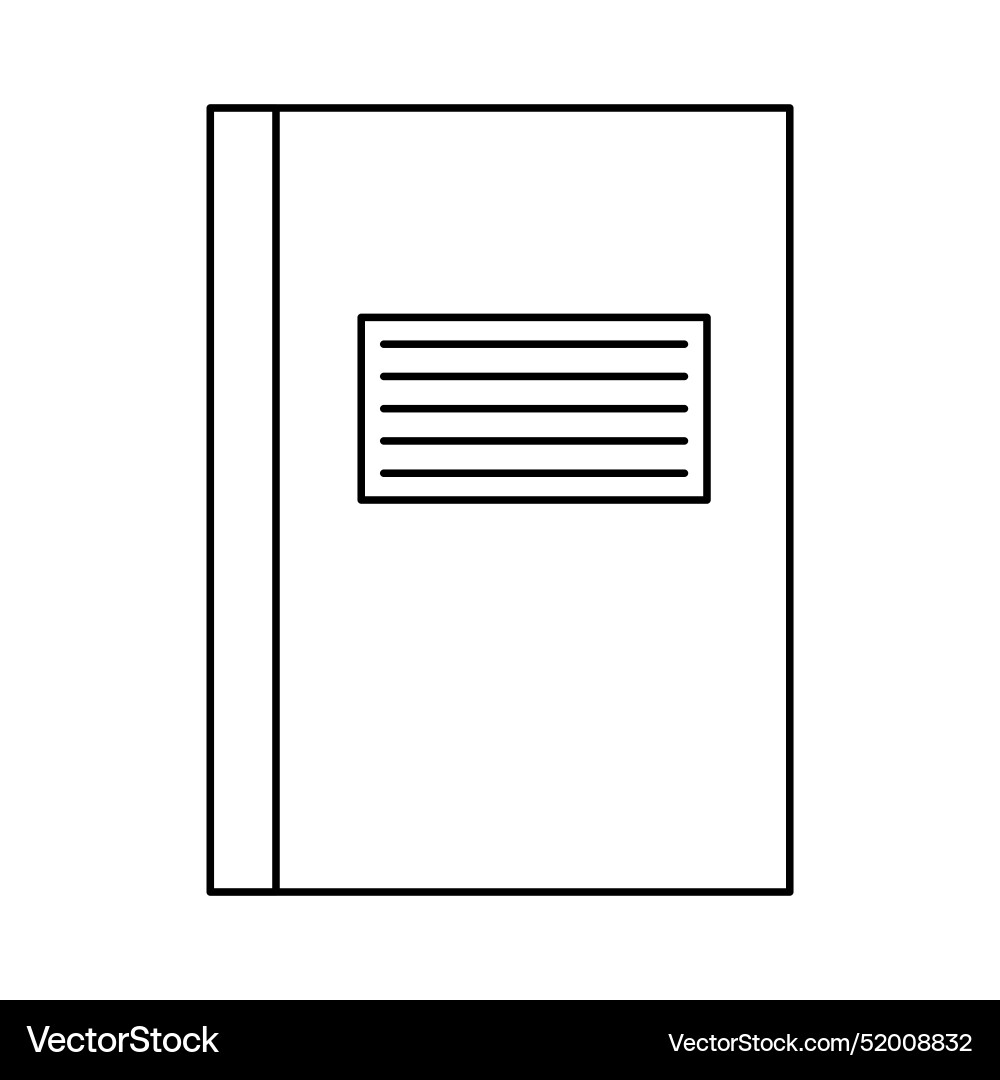 Line journal icon outline notebook editable Line journal icon outline notebook editable vector image