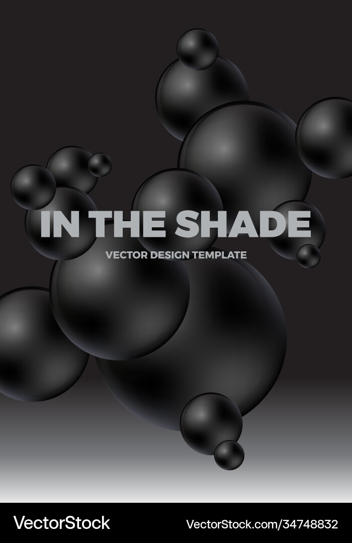 Modern minimal design template with 3d balls vector image