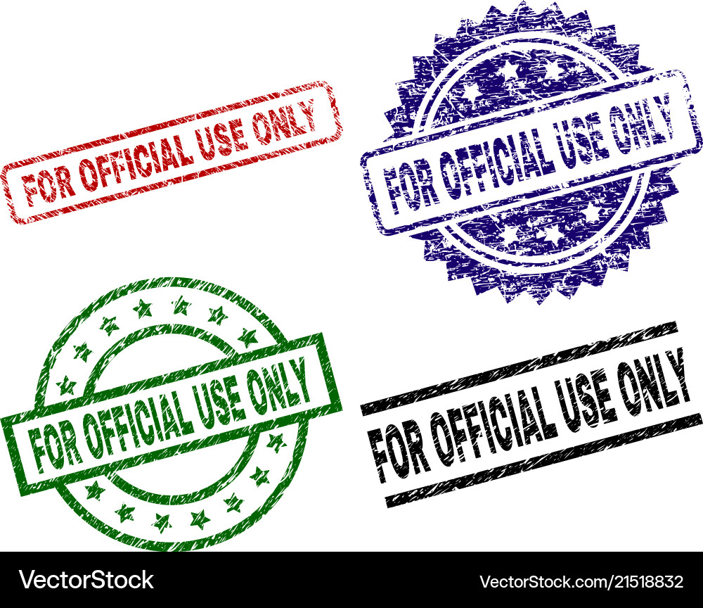 Scratched textured for official use only stamp Scratched textured for official use only stamp vector image