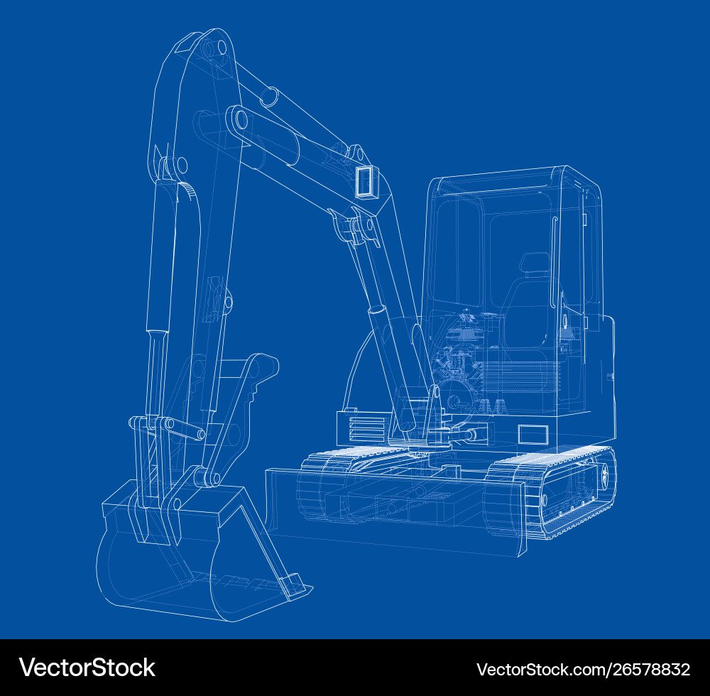 Sketch small treactor with actor Sketch small treactor with actor Vector Image