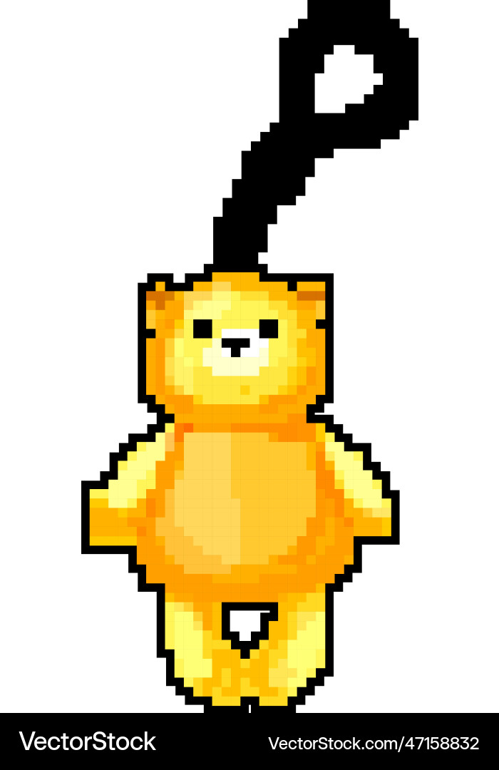 Trinker keychain key game pixel art Vector Image