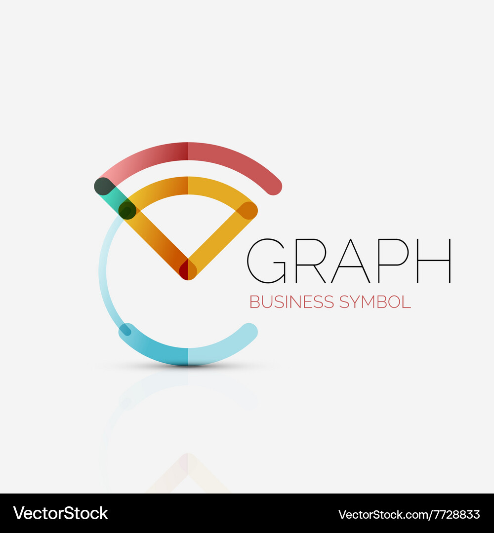 Abstract logo idea linear chart or graph Vector Image