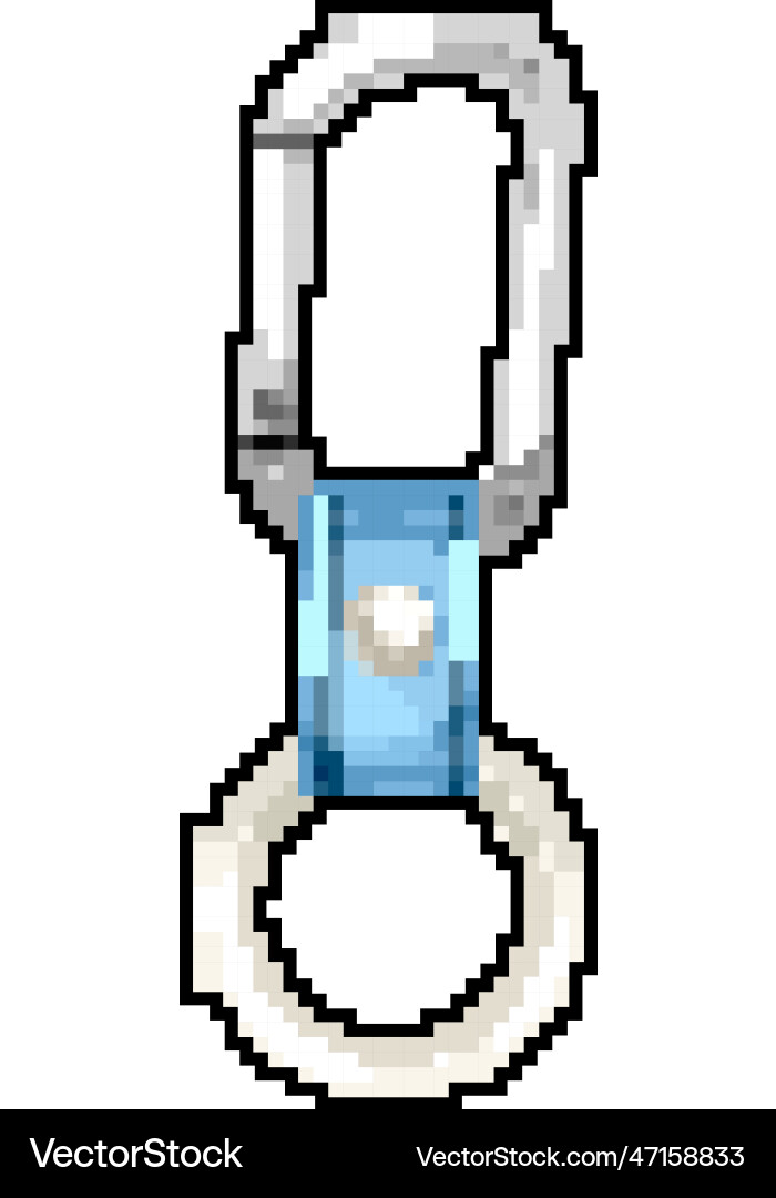 Chain keychain key game pixel art Vector Image
