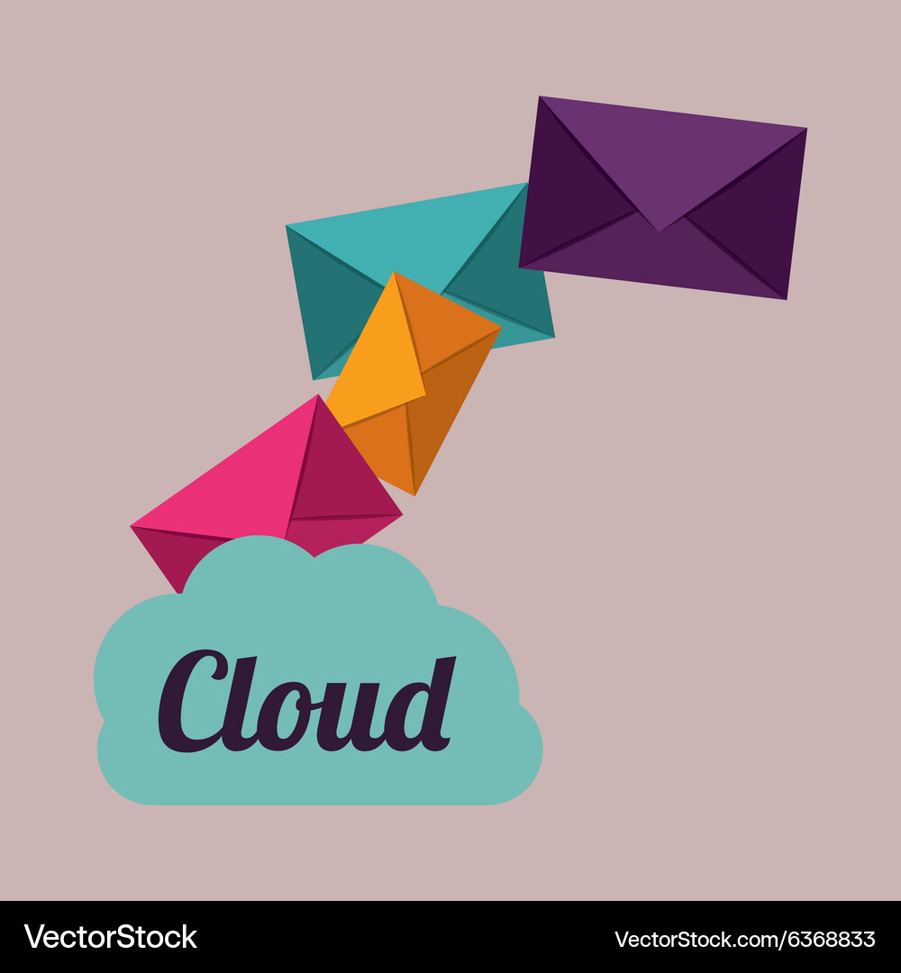 Cloud computing Vector Image