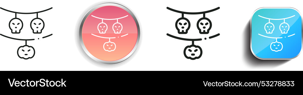 Decoration icon thin linear regular and button vector image