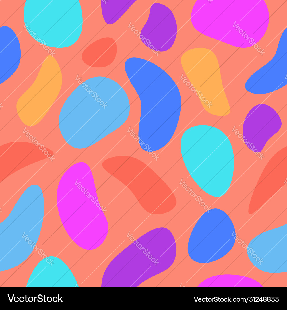 Fluid Blob Pattern - Colorful Blot vector image