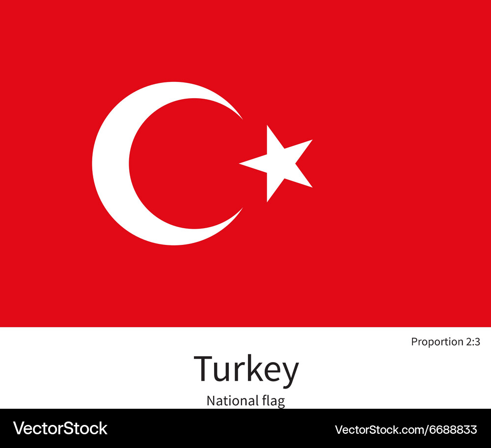 national flag of turkey with correct proportions vector 6688833 national flag of turkey with correct proportions – royalty-free vector