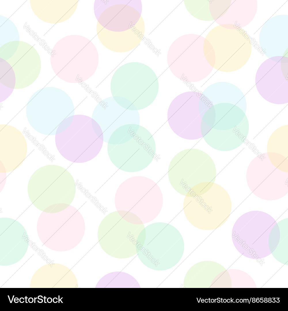 Pastel Colorful Dots Pattern Vector Image