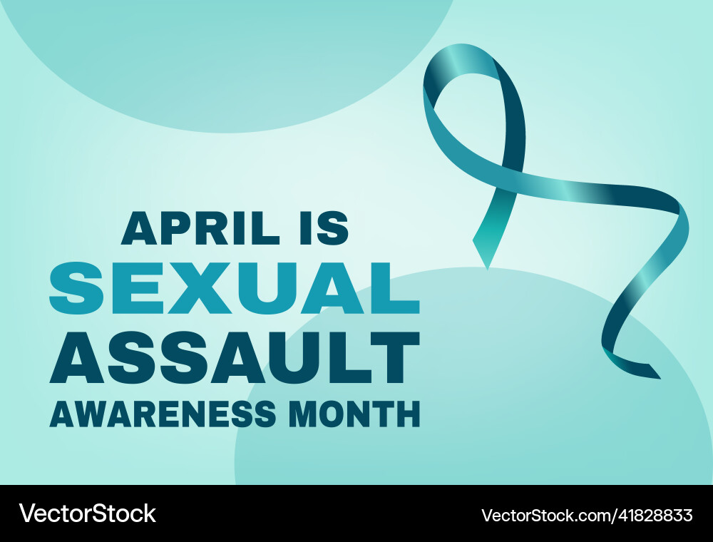 Sexual assault awareness month concept banner Sexual assault awareness month concept banner vector image