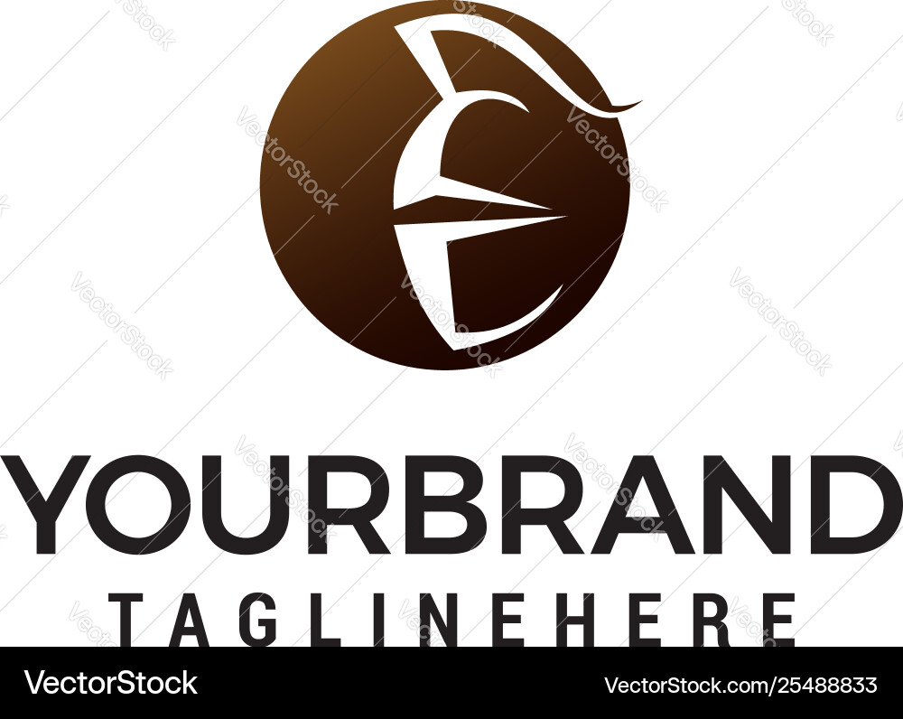 Spartan Helmet Logo Concept Vector Image