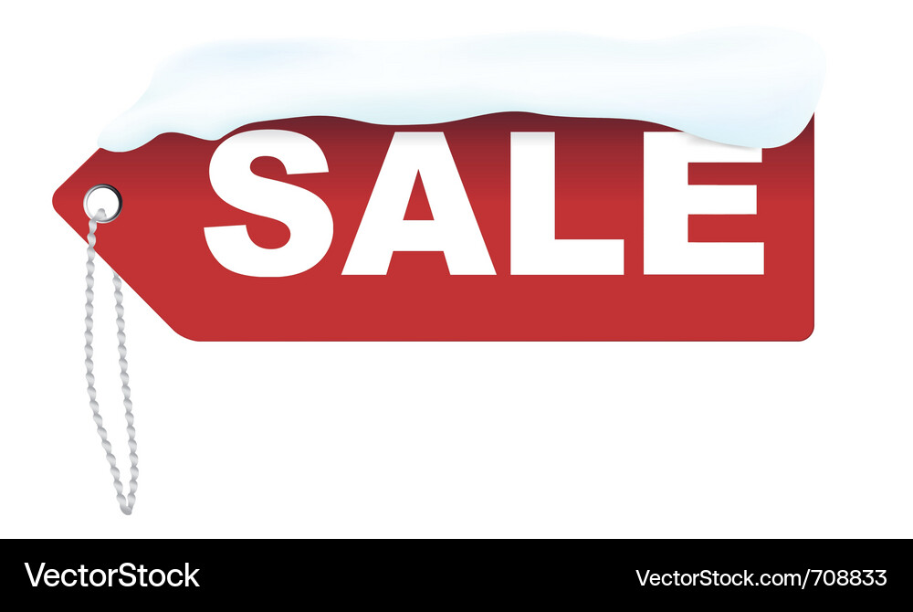 Winter Sale Tag Vector Image