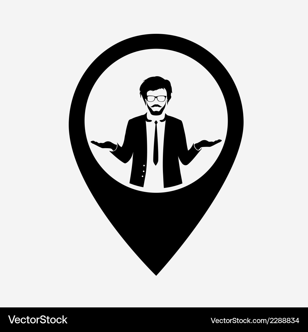 Businessman web pointer icon Vector Image