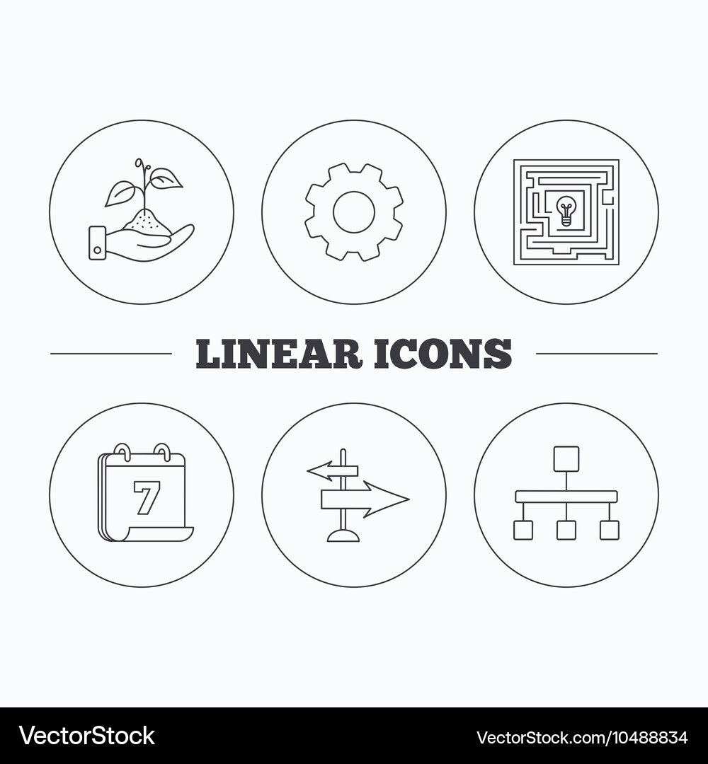 Hierarchy save nature and direction arrow icon Vector Image