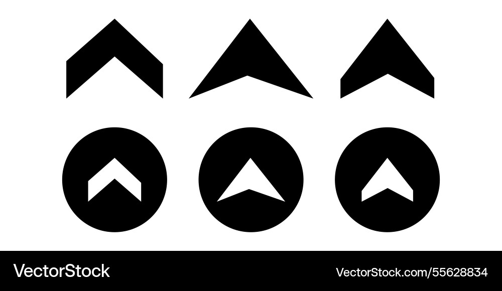 Navigation arrow icon sweep up Vector Image