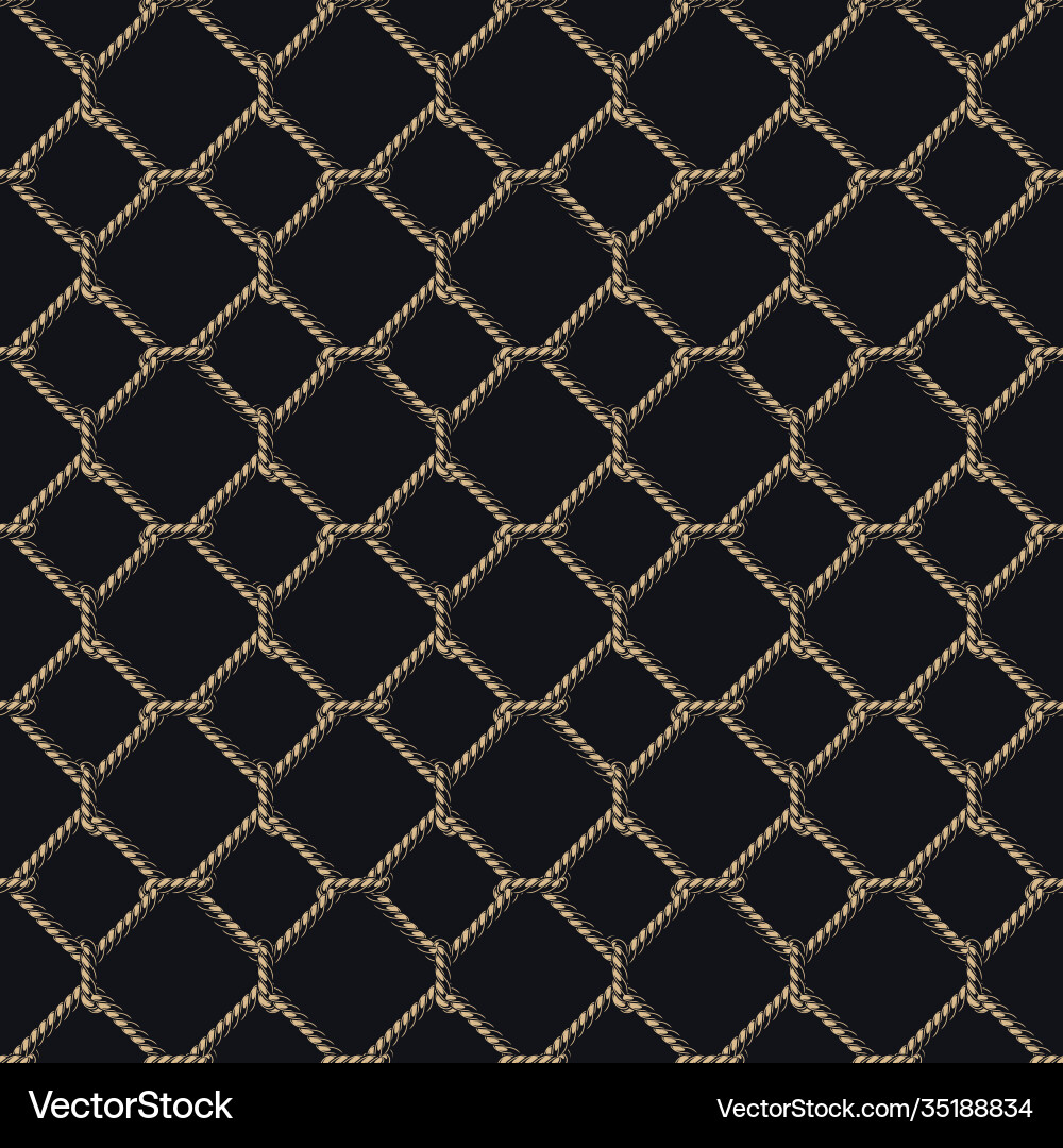 Rope net seamless pattern brush vector image