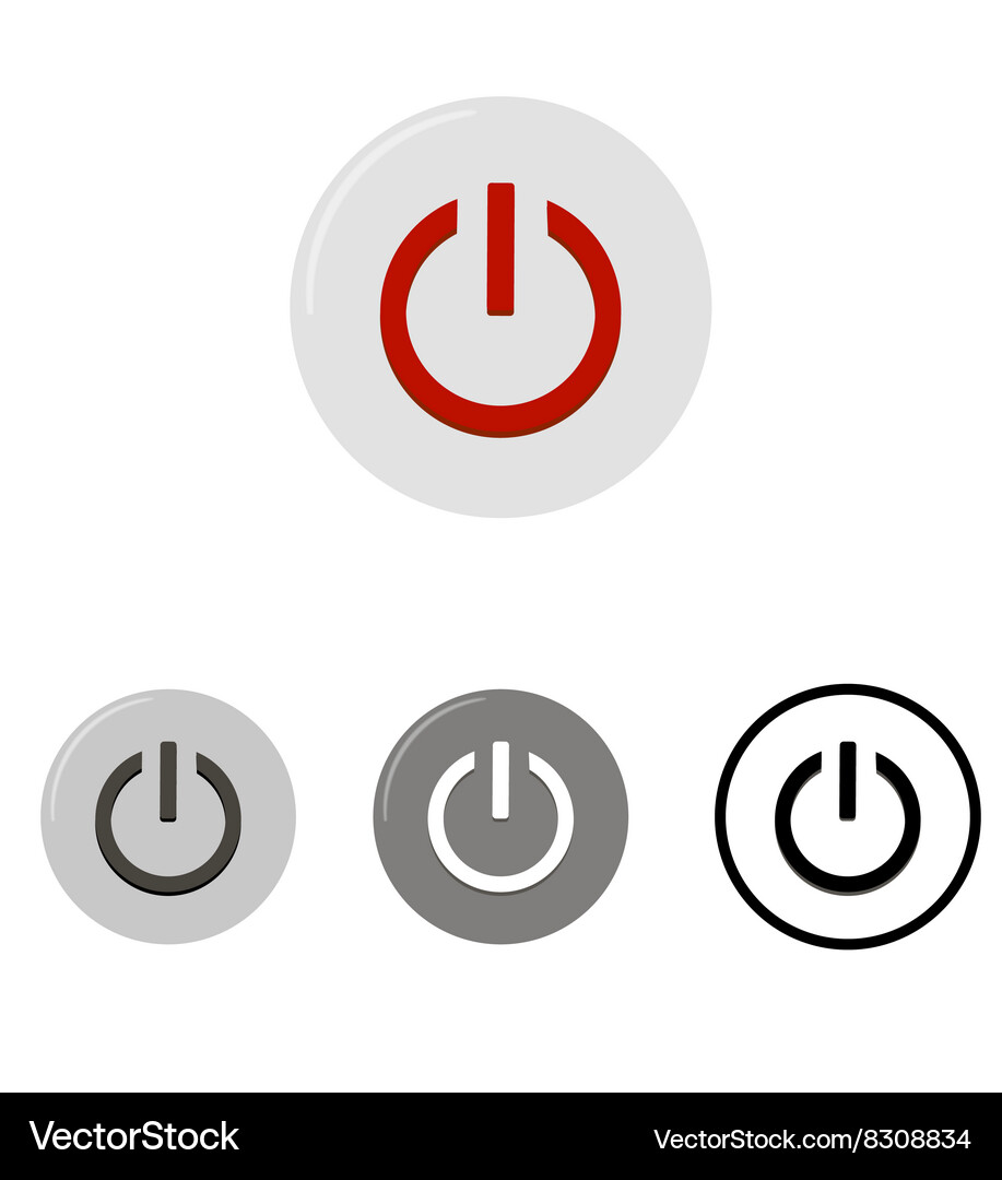 Set of power buttons Vector Image
