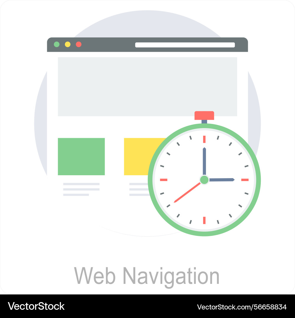 Web navigation icon concept Vector Image