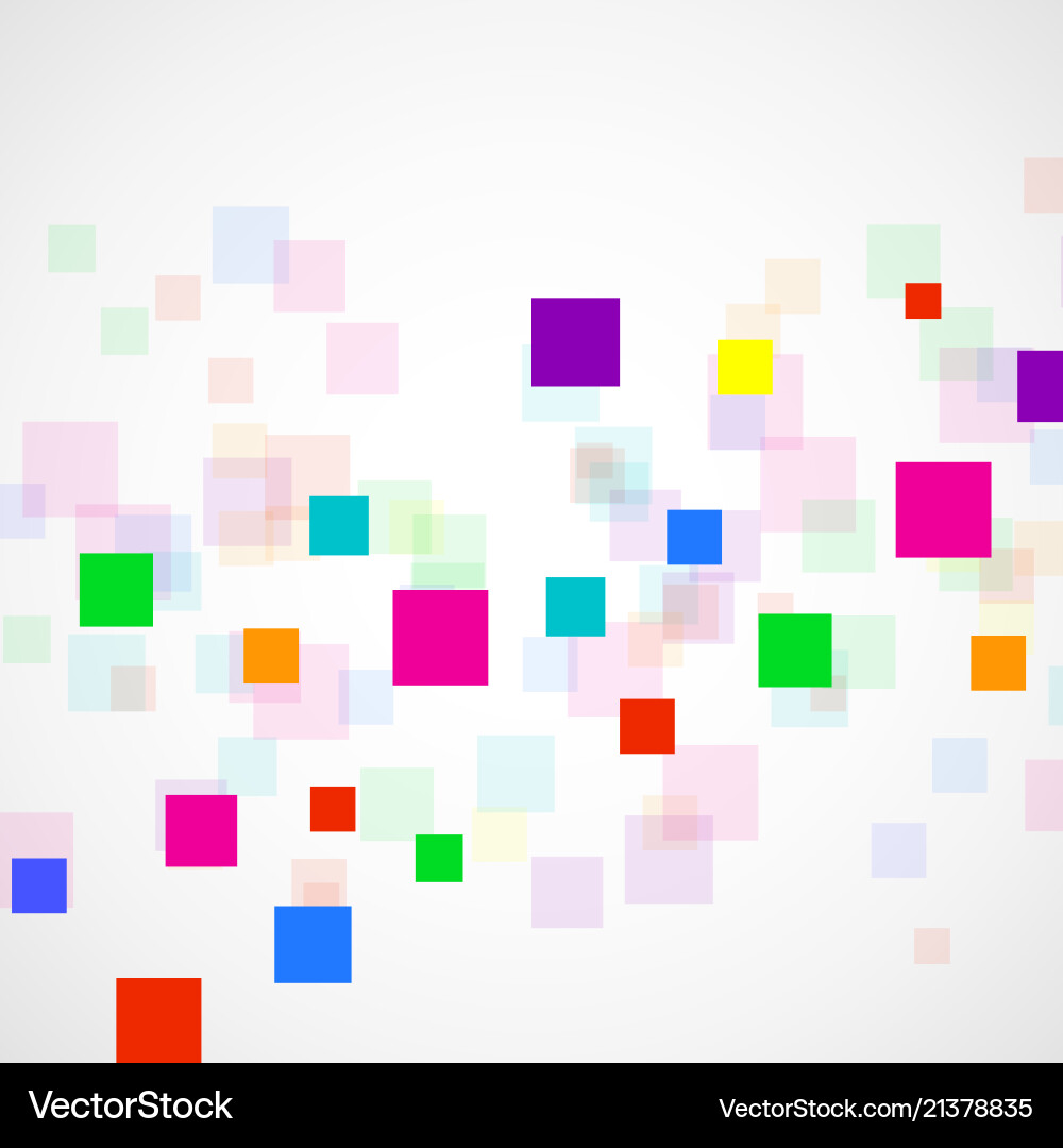 Abstract background with colorful squares vector image
