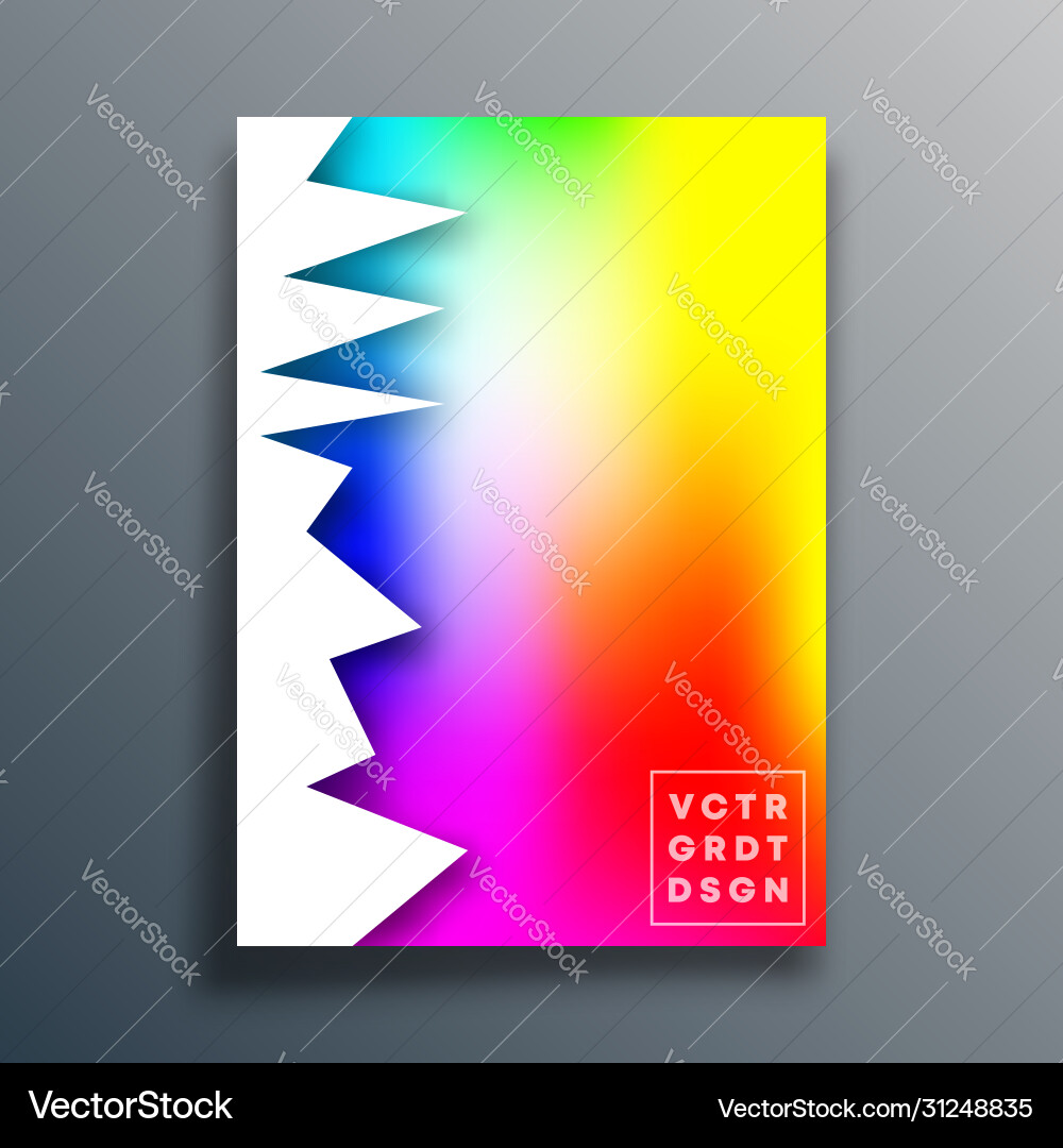 Abstract poster design with colorful gradient Vector Image