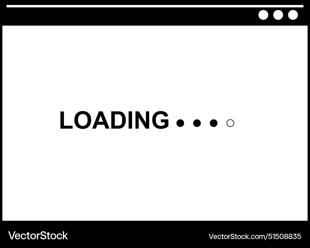 Black and white icon website loading Black and white icon website loading vector image