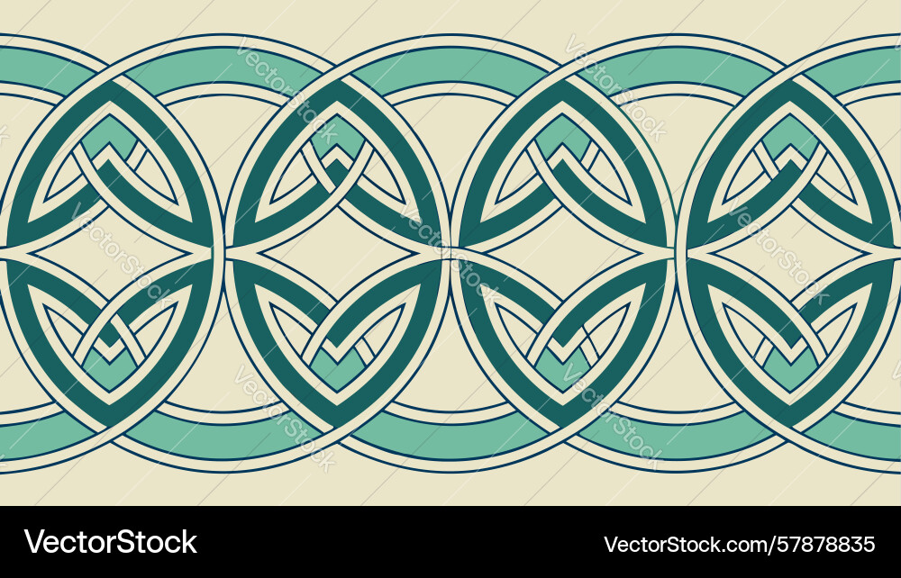 Celtic knot work abstract intertwined pattern Vector Image